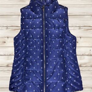 Tommy Hilfiger Blue Anchor Pattern Vest